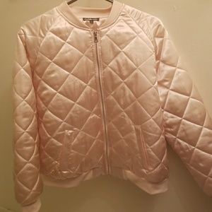 Champagne Pink Bomber Jacket